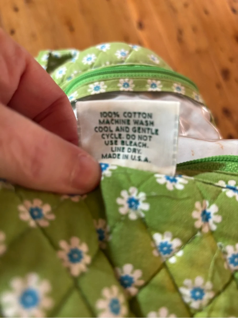 VTG Vera Bradley Green Apple Toiletry Bag Hanging Organizer Y2K